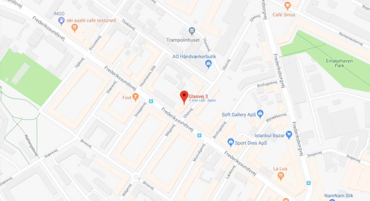 Map with the deranged office location marked